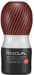TENGA Műpunci, Tenga, Air Flow Cup Strong, 11-15 cm, piros, vízálló, puha TPE, újrahasználható, erős szívóhatású Air-Flow kamrákkal