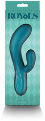 NS Novelties G-pont vibrátor, NS Toys, Royals Regent, 16-20 cm, metálzöld, szilikon, akkumulátoros, vízálló, csiklóizgatóval, 7 rezgési mód, 3 sebesség