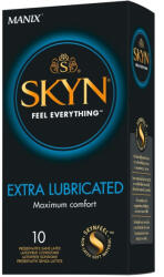 Manix Óvszer, Manix, SKYN Extra Lubricated, 10 db, átlátszó, latexmentes, ultra vékony, extra síkosított, szilikonbázisú síkosítás, ondótartállyal, vegán