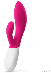 LELO G-pont vibrátor, Lelo, Ina Wave 2, 20 cm, rózsaszín, akkumulátoros, vízálló, kétmotoros, WaveMotion technológia, szilikon, csiklókaros