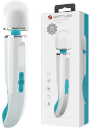 Pretty Love Masszírozó vibrátor, Pretty Love, Berlas, 26-30 cm, kék, orvosi szilikon, vízálló, akkumulátoros, rugalmas fej, 7 rezgés, 5 sebesség