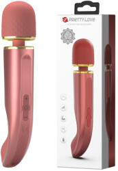 Pretty Love Masszírozó vibrátor, Pretty Love, Interesting Massager Rose, 26-30 cm, rézvörös, akkumulátoros, vízálló, orvosi szilikon, flexibilis fej, 7 rezgésmód
