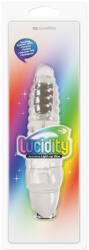 Loverzzz Nonfiguratív vibrátor, Loverzzz, Lucidity Aurora Light-up Vibe, 16-20 cm, színtelen, állítható rezgés, színes LED-világítás, vízálló, 2 x AA