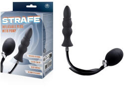 NMC Felfújható análdugó, Nmc, Strafe Inflatable Plug With Pump IV, 16-20 cm, 8-10 cm átmérő, fekete, szilikon, pumpával és leeresztőszeleppel, vízálló