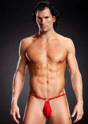 Blue Line Férfi bikini alsó, Blue Line, Microfiber Pouch Bikini, S/M méret, piros, mikroszálas poliészter, erotikus, mindennapos és intim együttlétekhez