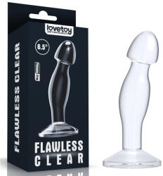 Lovetoy Prosztata masszírozó, Lovetoy, Flawless Clear, 16, 5 cm, átlátszó, tapadókorongos, rugalmas, vízálló, bőrbarát TPE