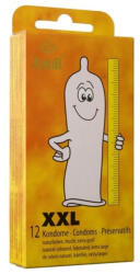 Amor Óvszer, Amor, XXL, 12 darabos, átlátszó, síkosított felszínű, 19 cm hosszú, latex, minőségi, nagyméretű, férfiaknak