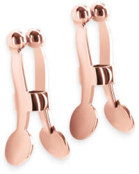 NS Toys Mellbimbócsipesz, NS Toys, Bound C1, One Size, rózsaarany, állítható, nikkelmentes fém, szilikon, erotikus BDSM kiegészítő