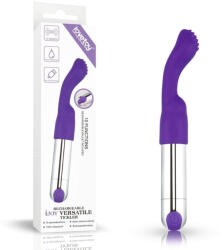Lovetoy Csiklóvibrátor, Lovetoy, IJOY Versatile Tickler, 11-15 cm, lila, szilikon, akkumulátoros, vízálló, 7 rezgési mód, 3 sebesség