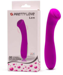 Pretty Love G-pont vibrátor, Pretty Love, Len, 16-20 cm, lila, 30 funkciós, szilikon, hajlékony, csiklóizgató tüskés fej, ívelt, akkumulátoros, bőrbarát