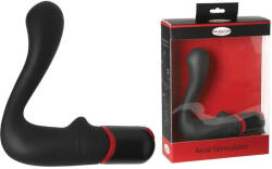 Loverzzz Prosztata masszírozó, Loverzzz, Anal Stimulator, 11-15 cm, fekete, szilikon, vibrátoros, 12 funkciós, elemes (2x AAA), ívelt, bőrbarát