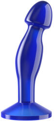 Lovetoy Prosztata masszírozó, Lovetoy, Flawless Clear Prostate Plug, 16, 5 cm, 3, 5-3, 9 cm átmérő, áttetsző kék, TPE, rugalmas, tapadókorongos, vízálló