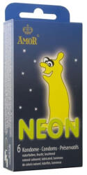 Amor Óvszer, Amor, Neon, 6 darabos kiszerelés, neon színű, foszforeszkáló, latex anyag, minőségi kivitel