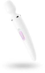 Satisfyer Masszírozó vibrátor, Satisfyer, Wand-er Woman, 33, 4 cm, fehér/króm, akkumulátoros, vízálló, bőrbarát szilikon bevonat, rugalmas fej