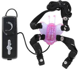 Seven Creations Felcsatolható pillangó csiklóizgató vibrátor, Seven Creations, Mini Butterfly Vibrator, One Size, lila, távirányítós, többfokozatú, elemes (2xAA)