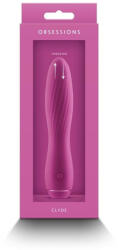 NS Novelties Nonfiguratív vibrátor, NS Toys, Obsession Clyde, 16-20 cm, sötétrózsaszín, szilikon, hipoallergén, 7 rezgésmód, 3 sebesség, akkumulátoros