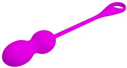 Pretty Love Vibrációs gésa golyó, Pretty Love, Elvira Purple I, 11-15 cm, átmérő 3-3, 4 cm, 50 g, lila, app-vezérelt, 12 mód, akkumulátoros, orvosi szilikon