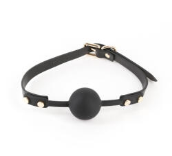 NS Toys Szájpöcök, NS Toys, Fetish & Fashion Janice, 3, 5-3, 9 cm átmérő, fekete, szilikon, golyós, állítható műbőr pánt, klasszikus