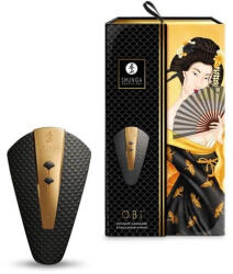 SHUNGA Masszírozó vibrátor, Shunga, OBI BLACK, 11-15 cm, fekete, akkumulátoros, vízálló, halk, 5 sebesség, 10 vibráció, világítással, rugalmas fej, ABS