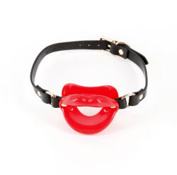 NS Toys Szájpöcök, NS Toys, Fetish & Fashion - Kourtney, 6-10 cm, átmérő 3, 5-3, 9 cm, piros, szilikon, állítható műbőr pánt