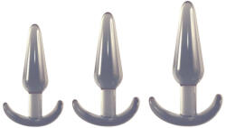 Nmc Análdugó szett, NMC, Butt Fantasy Triple Tapered, 10, 2-12, 7 cm, füstszínű, TPE, vízálló, 3 darabos, kúpos, kezdőknek is