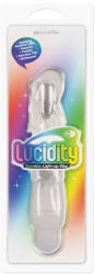 Loverzzz Nonfiguratív vibrátor, Loverzzz, Lucidity Twinkle, 16-20 cm, színtelen, világító, vízálló, TPE/TPR, állítható rezgés, elemes (2xAA)
