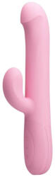 Pretty Love Multifunkcionális vibrátor, Pretty Love, Truman, 21-25 cm, rózsaszín, szilikon, akkumulátoros, forgófejes, csiklóizgató karral, G-pont stimuláció