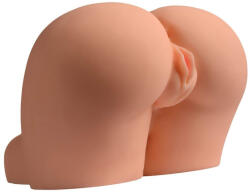 Mistress Életnagyságú dupla bejáratú műpopsi maszturbátor, Mistress, Huge Full Big Ass, 10, 5 kg, testszínű, vibrátoros, 2x AA elemes, puha TPE, realisztikus