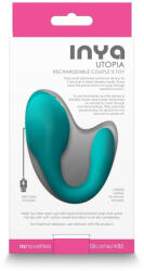 Loverzzz Páros vibrátor, Loverzzz, INYA Utopia, 11-15 cm, zöld, távirányítós, 7 funkciós, pároknak, csikló-, hüvely- és péniszstimuláció, elemes (CR2032)