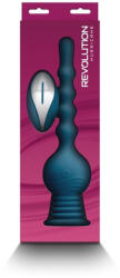 NS Novelties Multifunkcionális vibrátor, NS Toys, Revolution Hurricane, 26-30 cm, 3-3, 4 cm átmérő, kék, távirányítós, tapadókorongos, szilikon, akkumulátoros