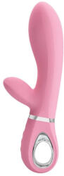 Pretty Love Multifunkcionális vibrátor, Pretty Love, Thomas, 16-20 cm, rózsaszín, kétmotoros, 7 mód, puha szilikon, g-pontos, csiklóizgatóval, akkumulátoros