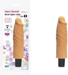 Loverzzz Realisztikus vibrátor, Loverzzz, Charmly Super Diamond Real Cyber Skin No. 1, 16-20 cm, testszínű, állítható rezgésű, vízálló, TPE, 2x AA elemes