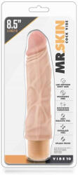 Blush Novelties Realisztikus vibrátor, Blush, Mr. Skin Cock Vibe 10, 21-25 cm, testszínű, vízálló, elemes (2xAA), erősen erezett, állítható rezgés, PVC