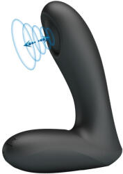 Pretty Love Prosztata masszírozó, Pretty Love, Archenemy, 6-10 cm, fekete, szilikon, akkumulátoros, vibrátoros, gátstimuláló, 12 mód, memória funkció