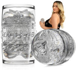 Fleshlight Nyitott végű férfi maszturbátor, Fleshlight, Quickshot - Mia Malkova szája és ánusza mintájára, 11 cm, színtelen, Superskin, vízálló, kompakt