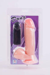 Loverzzz Realisztikus vibrátor, Loverzzz, Realistic Dong Flesh, 16-20 cm, testszínű, távirányítós, forgófejes, tapadókorongos, herékkel, 2 x AA elemes
