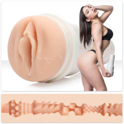 Fleshlight Műpunci, Fleshlight, Abella Danger puncija Sensation, 25 cm, testszínű, fehér tokos, realisztikus Superskin, bordázott-bütykös belső, vízálló