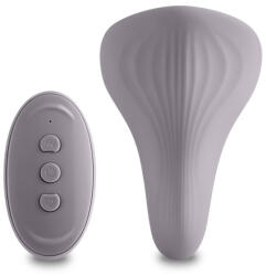 NS Novelties Bugyi vibrátor, NS Toys, Desire Mantra Ash, 6-10 cm, szürke, akkumulátoros, vízálló, kétmotoros, vezeték nélküli távirányítós, szilikon