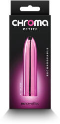 NS Novelties Mini vibrátor, NS Toys, Chroma Petite, 6-10 cm, rózsaszín, akkumulátoros, vízálló, bőrbarát ABS, 7 vibrációs mód, 3 sebesség, karcsú és diszkrét
