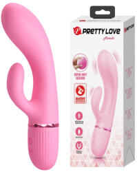 Pretty Love G-pont vibrátor csiklóizgatóval, Pretty Love, Marski, 16-20 cm, rózsaszín, szilikon, akkumulátoros, vízálló, 10 funkciós, selymes, kezdőknek