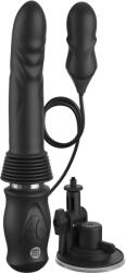 Pipedream Toló vibrátor, Pipedream, Fetish Fantasy Series Ultimate Silicone Thruster, 36, 8 cm, fekete, szilikon, akkumulátoros (USB-C), tapadókorongos