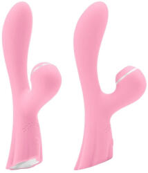 NS Novelties Multifunkcionális vibrátor, NS Toys, Luxe Aura, 16-20 cm, rózsaszín, szívófunkciós csiklóizgatóval, g-pontos, akkumulátoros