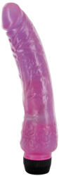 Seven Creations Realisztikus vibrátor, Seven Creations, Jelly Vibrator Lavender 1, 21-25 cm, lila, zselés PVC, erezett, állítható rezgés, stimuláló domb, 2xAA elemes