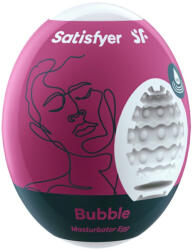 Satisfyer Maszturbációs tojás, Satisfyer, Egg Bubble, 7 cm, 4, 5 cm átmérő, fehér, hidro-aktív TPE, rugalmas, síkosító nélkül, vízálló, 1 db