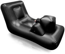 Nmc Szexgép, NMC, Dark Magic, 140 x 70 cm, fekete, felfújható ággyal, elemes, távirányítós, 3 sebesség, 3 db testszínű vibrátor (15-20 cm), PVC/ABS