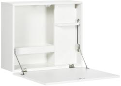 art Birou de perete, suspendat, pliabil, MDF, cu raft, alb, max 40 kg, 60x21.5x50 cm GartenVIP DiyLine (AR161555)