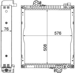 MAHLE Radiator, racire motor MAHLE BEHR CR 217 000S (CR 217 000S)