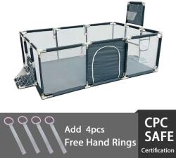  Babajáróka, beltéri biztonsági korlátok, kosárlabda edzőterem, sötétszürke 2 net-L