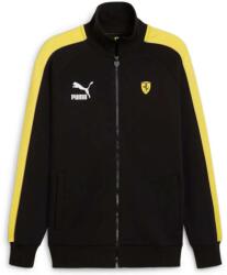 PUMA Ferrari Race Iconic T7 férfi cipzáros pulóver, fekete-sárga, S24