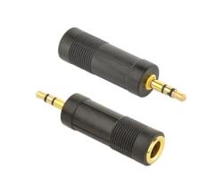 Gembird ADAPTOR audio GEMBIRD stereo (1 x 6.35 mm jack M la 1 x 3.5 mm jack T), negru, A-6.35F-3.5M (timbru verde 0.08 lei) (A-6.35F-3.5M)